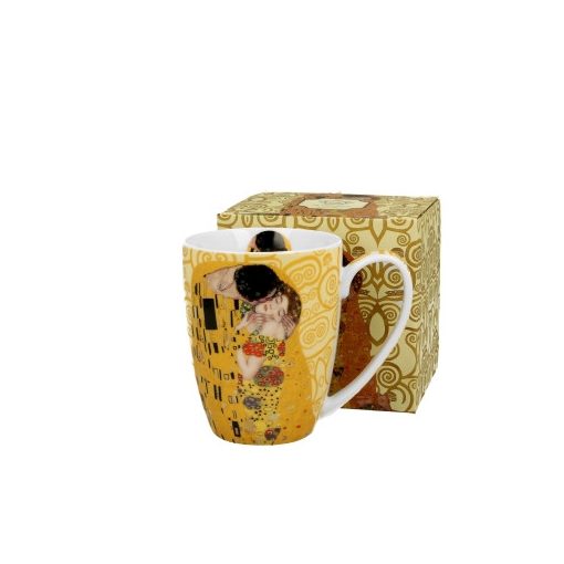 Porcelánbögre 350ml, dobozban, Klimt:The Kiss