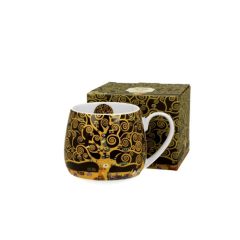 Porcelánbögre, 430ml, dobozban, Klimt:Életfa
