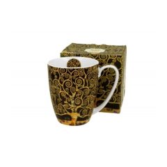 Porcelánbögre 380ml, dobozban, Klimt: Életfa