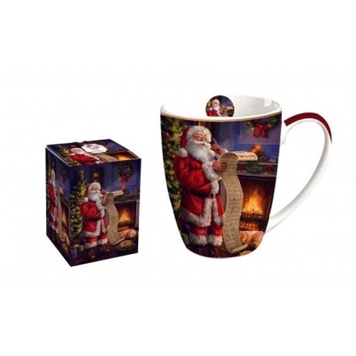 Porcelánbögre 350ml, dobozban, Santa Letter