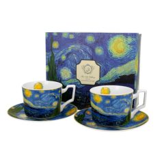   Porceláncsésze+alj,250ml,2 személyes,dobozban, Van Gogh: Csillagos éj