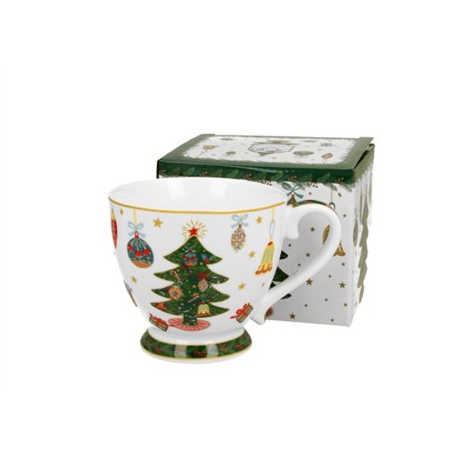 Porcelánbögre 430ml, dobozban, Around Christmas Tree