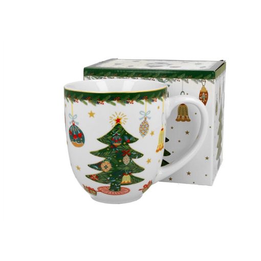 Porcelánbögre 1000ml, dobozban, Around Christmas Tree