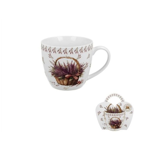 D.G.53715 Porcelánbögre 460ml, díszcsomagolásban, Lavender