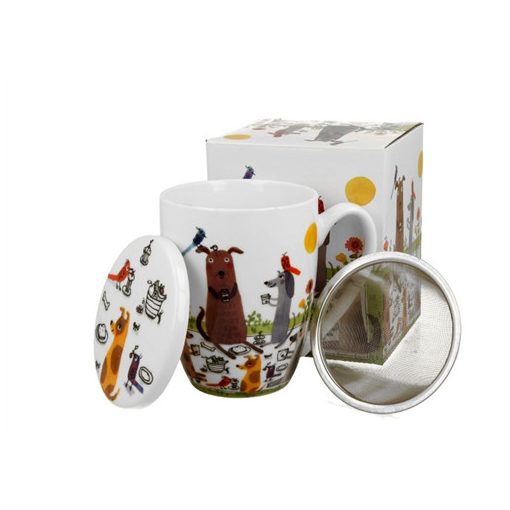 D.G.53883 Porcelánbögre 460ml, díszcsomagolásban, Dog picnic