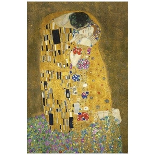 Jegyzettömb 110x165mm, 144 vonalas oldal,Klimt: The Kiss