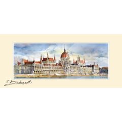 Reprodukció 12x28cm, Budapest