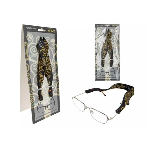 Nyakbaakasztós szemüvegtartó textilpánt 36,3x2cm, Klimt:Életfa