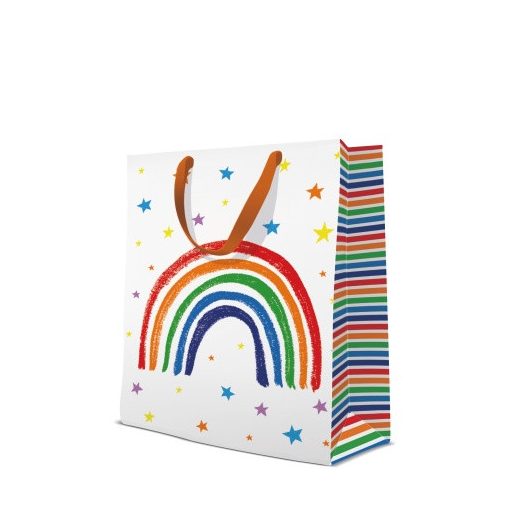 Happy Rainbow papír ajándéktáska large 26,5x33,5x13cm