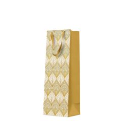   Ornamental Gold Tile papír ajándéktáska premium italos 12x37x10cm
