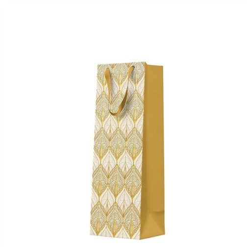 Ornamental Gold Tile papír ajándéktáska premium italos 12x37x10cm