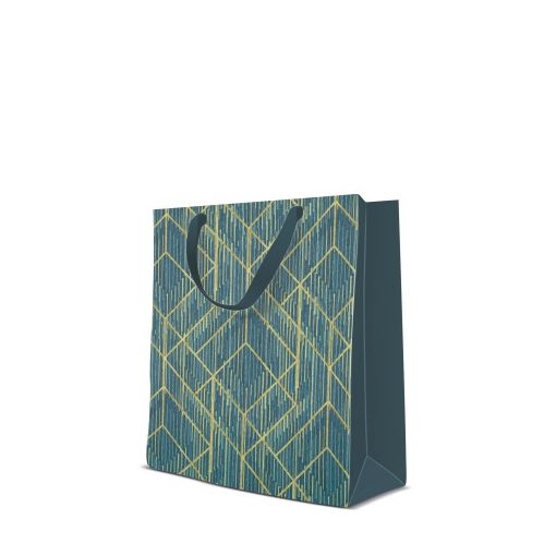 Geometric Deco papír ajándéktáska premium medium 20x25x10cm