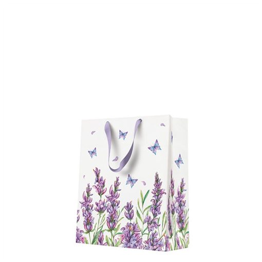 Lavender Butterfly papír ajándéktáska medium 20x25x10cm
