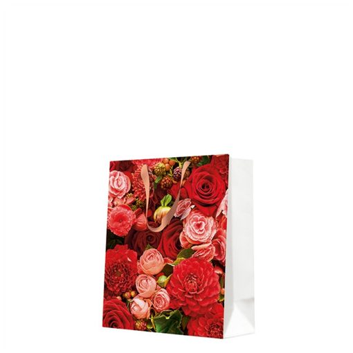 Red Bouquet papír ajándéktáska medium 20x25x10cm