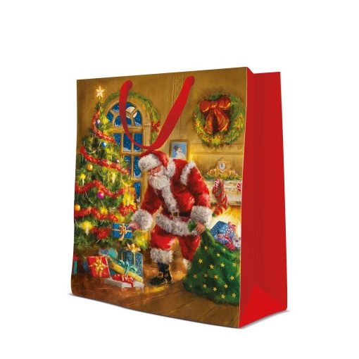 Santa is Here  papír ajándéktáska big 30x41x12cm