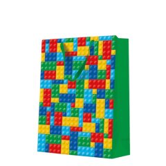 Colorful Bricks papír ajándéktáska big 30x41x12cm