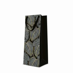   Jungle Leaves papír ajándéktáska premium italos 12x37x10cm