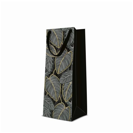 Jungle Leaves papír ajándéktáska premium italos 12x37x10cm