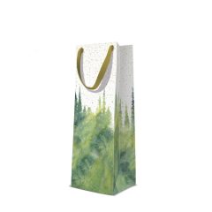   Golden Forest papír ajándéktáska, prémium italos 12x37x10cm