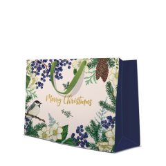   Christmas Sparrow  papír ajándéktáska horizontal 33,5x26,5x13cm