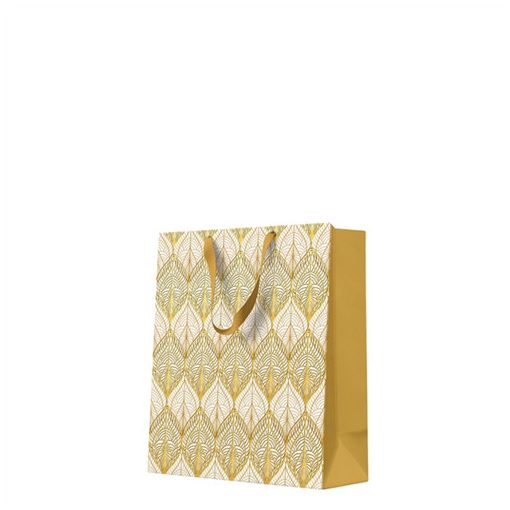 Ornamental gold tile papír ajándéktáska premium medium 20x25x10cm