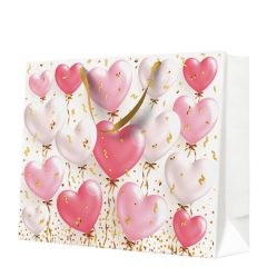 Heart Balloons Rose papír ajándéktáska maxi 54x44x16cm