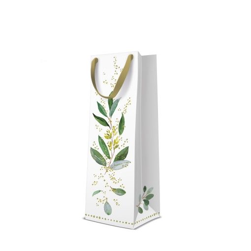 Golden Eucaliptus papír ajándéktáska premium italos 12x37x10cm