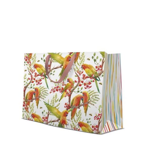 Exotic Birds papír ajándéktáska horizontal 33,5x26,5x13cm