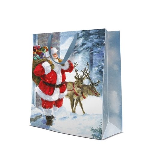 Santa is Coming papír ajándéktáska big 30x41x12cm