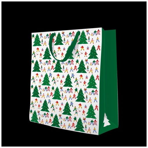 Christmas hustle papír ajándéktáska big 30x41x12cm