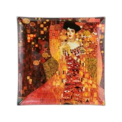 Üvegtányér 25x25cm Klimt: Adele Bloch 