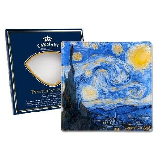 Üvegtányér 13x13cm Van Gogh: Csillagos éj