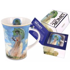 Porcelánbögre 350ml,Monet: Nő esernyővel