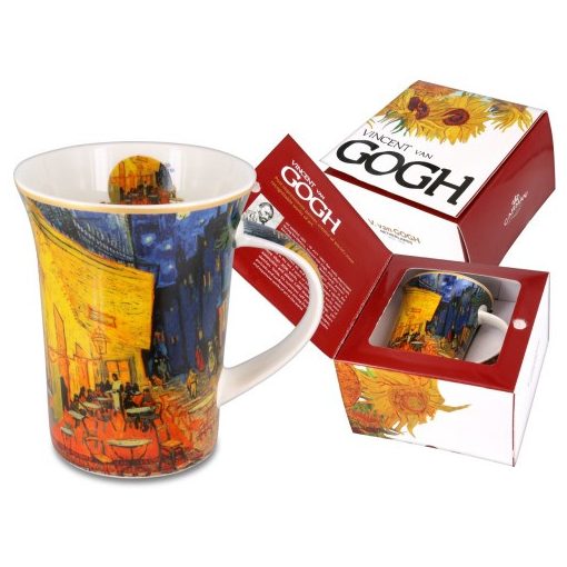 Porcelánbögre Van Gogh dobozban, 350ml, Van Gogh: Kávéház éjjel