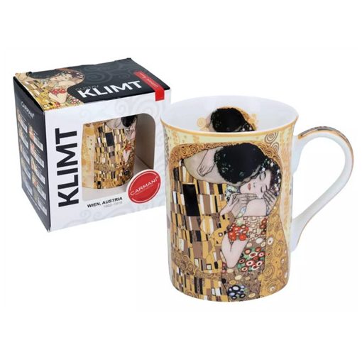 Porcelánbögre dobozban, 360ml, Klimt: The Kiss