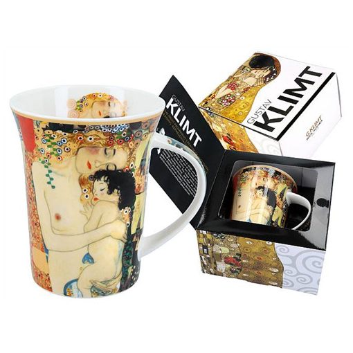 Porcelánbögre Klimt dobozban, 350ml, Klimt: Anya gyermekével