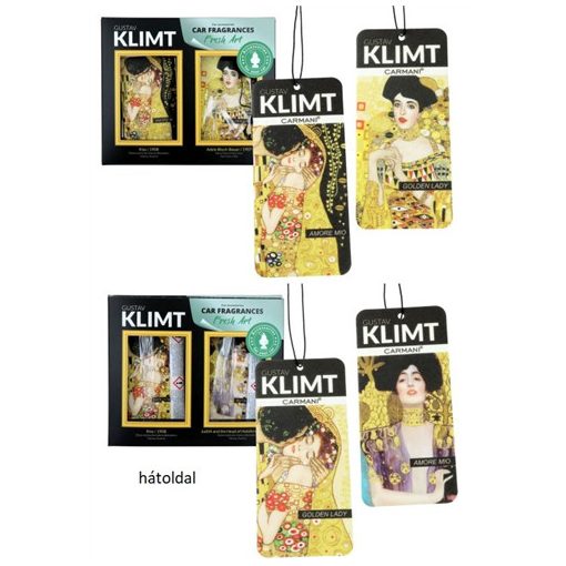 Autóillatosító karton, 12,8x6cm, Klimt, Amore Mio/Golden Lily (2 db-os)