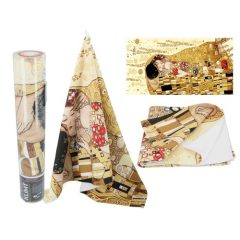   Törölköző 70x140cm, 35% pamut-65% polyester, Klimt:The Kiss, krém