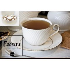 Puccini porceláncsésze+alj ,250ml,6 személyes,dobozban