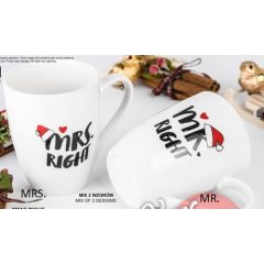 X-mas Right porcelánbögre 2db szett párban 360ml