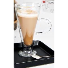   Duali Caffe Latte duplafalú hőtartó üvegpohár 2db-os szett,230ml