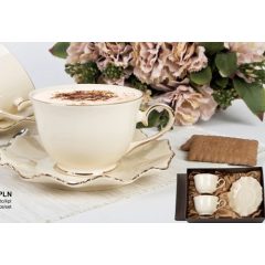 Malaga porceláncsésze+alj 250ml, 2 személyes,dobozban