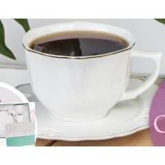 Olimpia porceláncsésze+alj,240ml, 6 személyes, dobozban