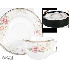 Ysabel porceláncsésze+alj 6 személyes 250ml,dobozban