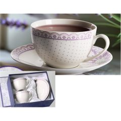 Passia porceláncsésze+alj, 2 személyes, 250ml, dobozban