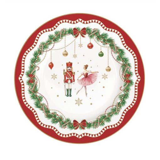 Porcelán desszerttányér 19cm, Magie de Noel