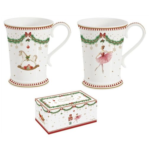 Porcelán bögreszett 2db-os, 300ml, dobozban, Magie de Noel