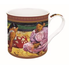 Porcelánbögre dobozban,300ml,Gauguin:Tahiti nők a parton