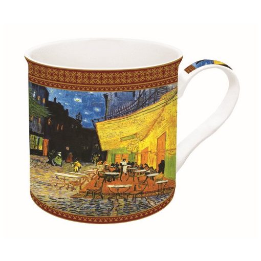 Porcelánbögre dobozban,300ml, Van Gogh: Kávéház éjjel