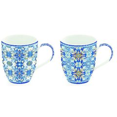 Porcelán bögreszett 2db-os dobozban, 350ml, Maiolica Blue